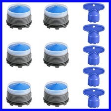 6PCS Sink Faucet Aerator M18.5, Aerator Replacement with 5PCS Removal Wrench ...