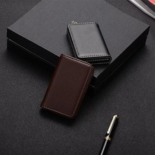 PU Leather Business Card Holder Pocket Wallet Case w/ Magnetic Closure