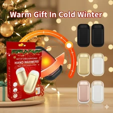 2 Pack  Hand Warmers Rechargeable with AI Charging Case, Fast Heat Winter Gift