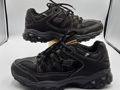Skechers After Burn M. Fit 50125 BKCC Mens 9 Shoes Core Black Lace Up Sneakers