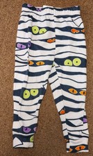 Halloween pajama pants, Toddler size 2T, black  white stripes with Eyeballs