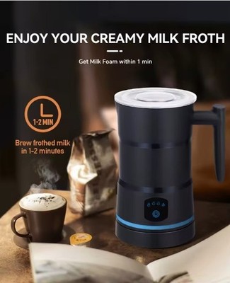 Elektrischer Milchaufschäumer 4 in 1 Automatischer Aufschäumer Milch Dampfgarer Latte Kaffee Schaum