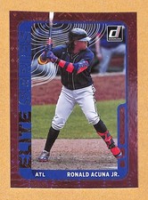 2021 Donruss Elite Series Pink Fireworks #4 Ronald Acuna Jr. - NM-MT