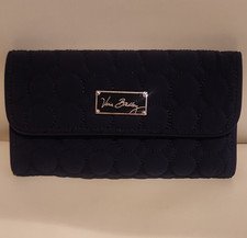 Vera Bradley Blue Quilted Floral Fold-Over Wa...