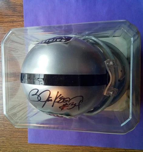 Bo Jackson Signed Autograph Raiders Mini Ridell Helmet with COA!!