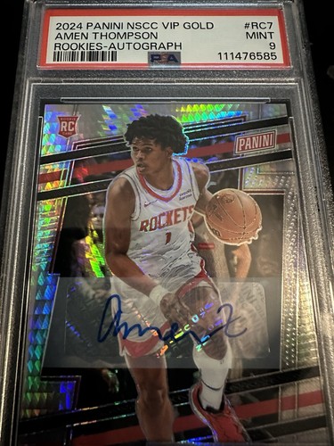 2024 Panini NSCC VIP Gold Amen Thompson RC Rookie Auto /15 🔥PSA 9🔥POP 2 - Picture 2 of 4