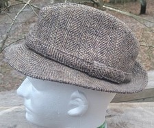 Vintage Early 1970s Stetson 100 Wool Tweed Fedora Hat - Size M