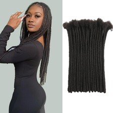Loc Extension Human Hair 10inch 40Strands 0.6cm Width Natual Black Can Be Dyed B