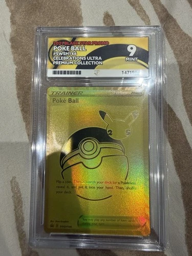 Pokémon TCG Celebrations UPC Poké Ball SWSH146 Black Star Promo Foil ACE 9