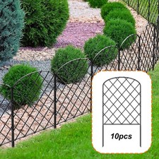 10x Decorative Garden Fence Panels Lawn Garden Fencing for Stairs Flower Bed