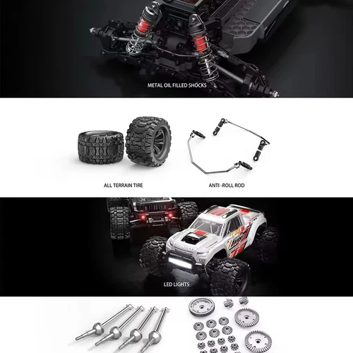 MJX 10208 V2 1/10 HYPER GO 4WD Brushless RC Monster Truck 3S/4S ESC (Black) -AU
