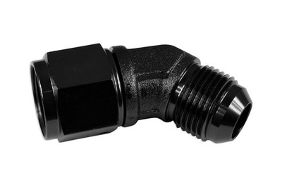 Weiblich-zu-Mann Alu Fitting Adapter Verbinder Anschluss 45' AN12 Schwarz