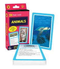 Carson Dellosa 54 Animal Flash Cards, Zoo, Reptiles, Bugs, Sea Creatures, and Mo