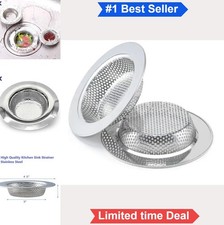 Kitchen Sink Strainer Stainless Steel Mesh Filter 2 Pack 4.5 Inch Drain Stopper