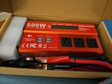 MOVFFGGRM 500W Peak 1000W Power Inverter, DC 12V to 110V AC, 4 USB & 1 Cigarette