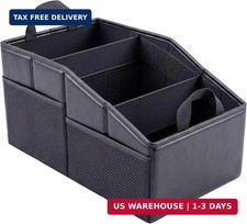 Car Storage Organizer, Black Reinforced Dividable Car Backseat Organizers