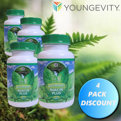 Youngevity Dr. Wallach Ultimate Niacin Plus  - 60 Tablets (4 Pack)