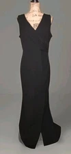 WOOSEA Split Bodycon Mermaid Evening Cocktail Long Dress Size (Black, XL)