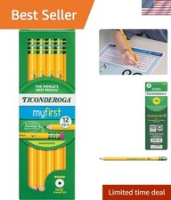 Children's Writing Pencils - Non-Toxic, Ergonomic, Pre-Sharpened, 12 Count