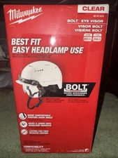 Milwaukee 48-73-1410 Eye Visor Clear Dual Coat Lens Fit Milwaukee Safety Helmets