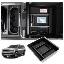 Sinminou Center Console Organizer Compatible with Silicone mat style, Black 