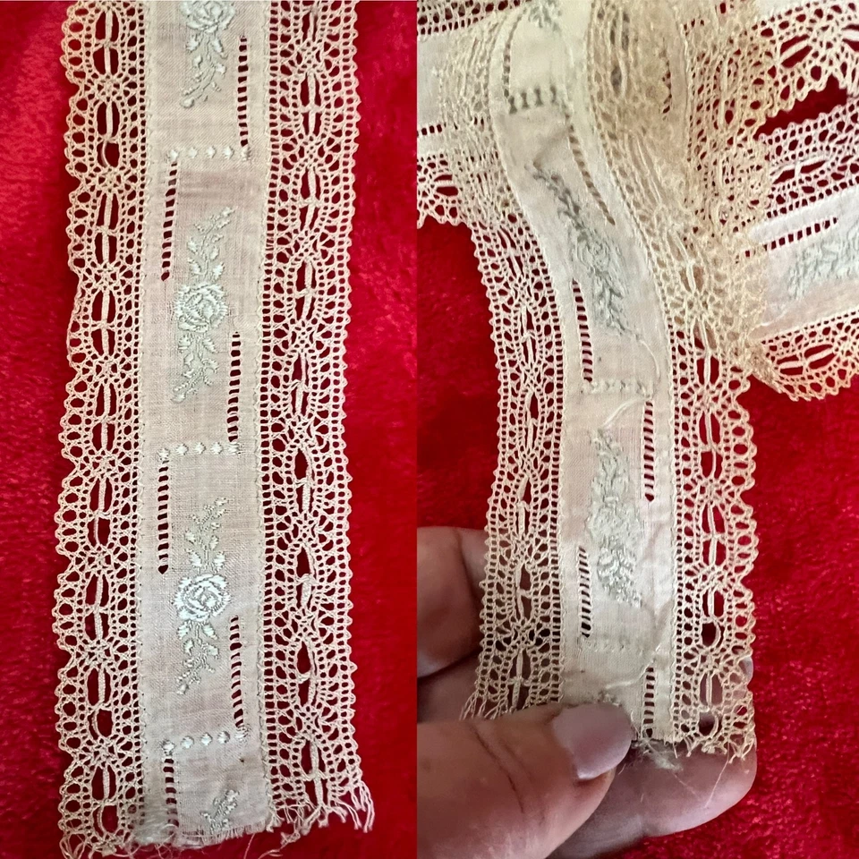 A large piece of antique lace. Europe, 1900-1920. - Image 2 of 4