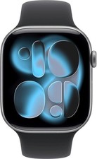 Apple Watch Series 11 GPS 46 mm Aluminiumgehäuse Sport Band Schwarz S/M