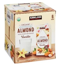 Kirkland Signature, Organic Almond Beverage, Vanilla, 32 fl oz, 6-Count