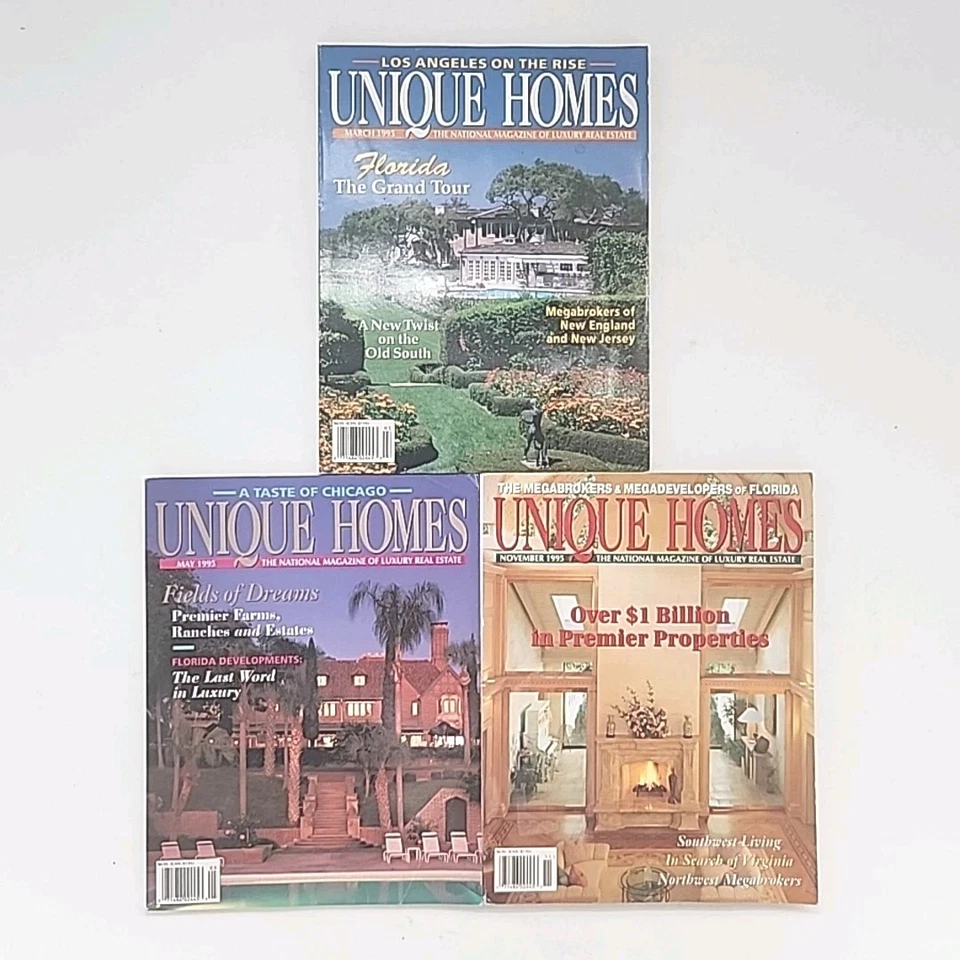 Unique Homes 7 Magazines Dec / Jan, Feb/Mar, Sep, Nov 1994; Mar, May, Nov 1995 - Image 4 of 4