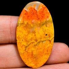 28.60 Ct Natural Bumble Bee Jasper Oval Cabochon Loose Gemstone 21x38x3 mm TP195