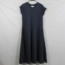 La Ligne Dress Small Andie Midnight A Line Maxi Navy Blue Crewneck Luxury Casual