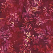 Hoffman Batiks Fabric - Bali Batik - Hibiscus Leafy Branches X2627-519
