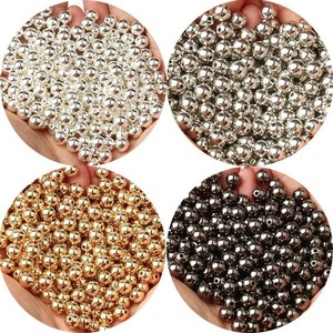 Cuentas espaciadoras de bolas redondas lisas para hacer joyas hallazgos 3/4/5/8/10 mm 12 mm