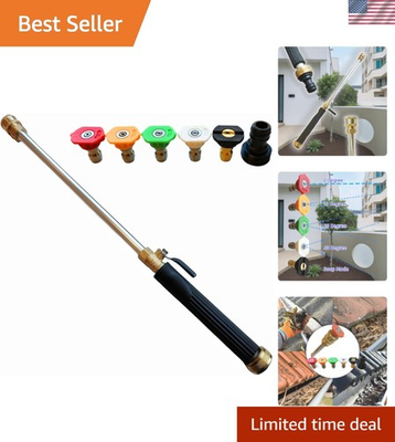 #ad Lightweight Hydro Pressure Washer Wand with Quick Connector and 5 Nozzles $30.39