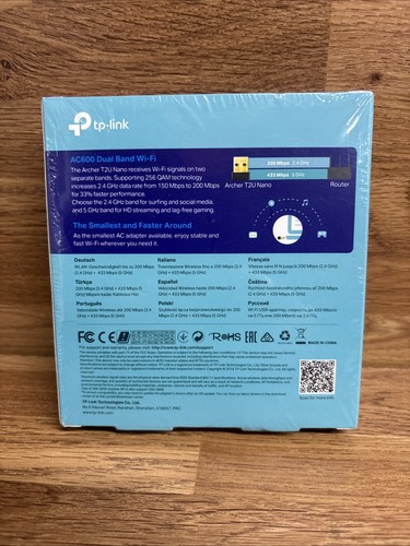 Tp-Link AC600 USB Wi-Fi Dongle, Dual Band 5 Ghz Wireless Adapter for PC, Laptop - Afbeelding 2 van 3