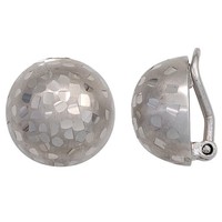 "Jobo \"43298\" Ohrclips Halbkugel 925 Sterling Silber Rhodiniert Mattiert Ohrring"