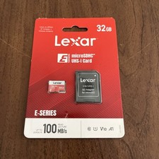 Lexar UHS-I E Series 32GB Micro SDHC Card With SD Adapter New Trail Cam ,Camera