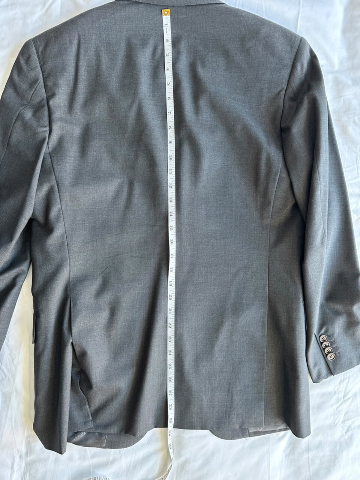 Salvatore Ferragamo Solid Grey Three Button Suit … - image 11