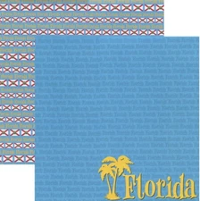 Florida, travel, scrapbook paper, DS, Reminisce PSP026