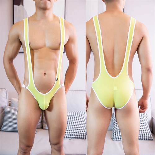 Sexy Calzoncillos Para Hombres Bolsa Corneta Ropa Interior Abierta Halter Body Bragas Tanga - - Imagen 4 de 19