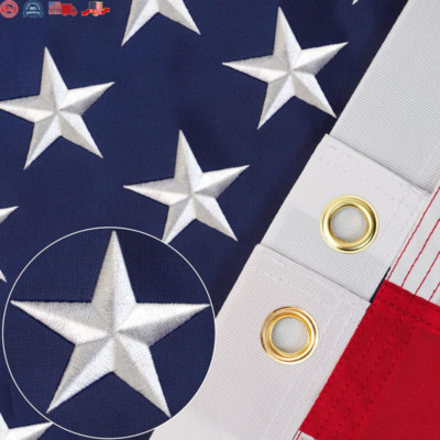 Thicken American Flag, US Flags 3X5 Outdoor Made in USA High Wind, 3X5 American