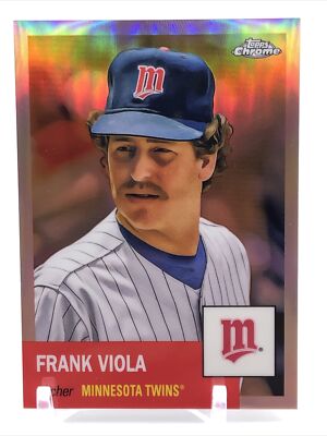 Frank Viola - 2022 Topps Chrome Platinum Rose Gold Refractor #/75 Twins