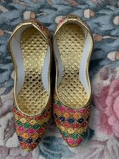 PUNJABI WOMEN'S MULTI TRADITIONAL JUTT KHUSSA SHOES WEDDING MOJARI PCK ONE Y LIK