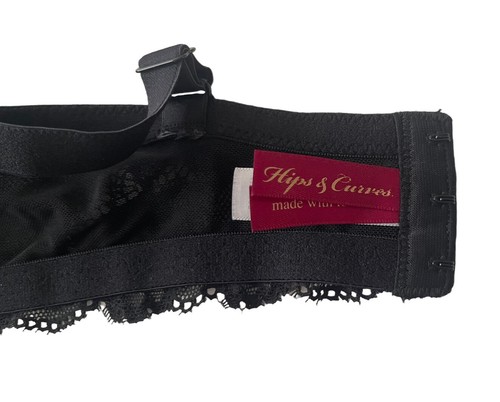 Hips & Curves Made With Love Bra Sz 48 C Black Lace Band Underwire Style55107XXX - Picture 9 of 9