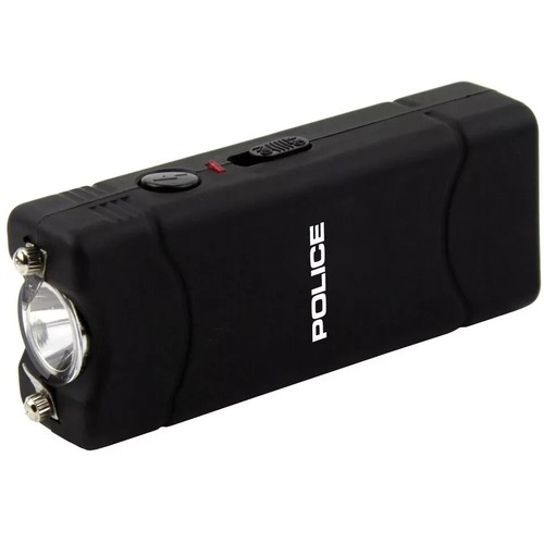 POLICE Stun Gun 801 Mini Rechargeable LED Flashlight Black - Picture 3 of 9