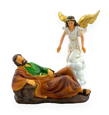 8'' Imagen Estatua San Jose Dormido Sleeping St Joseph Angel Statue Gift New