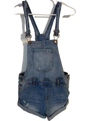 Women's Encore Shortalls Overalls Shorts Denim 100% Cotton Jumper Romper  Size