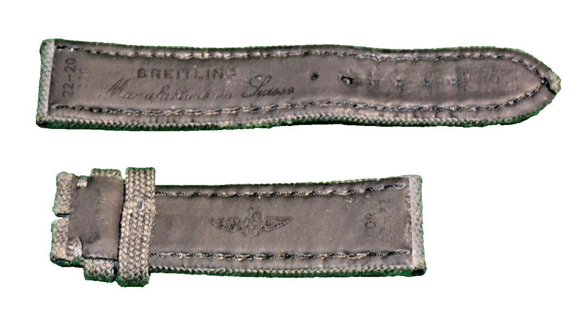 Authentic Breitling 109W Anthracite Nylon Watch Strap 22 x 20mm