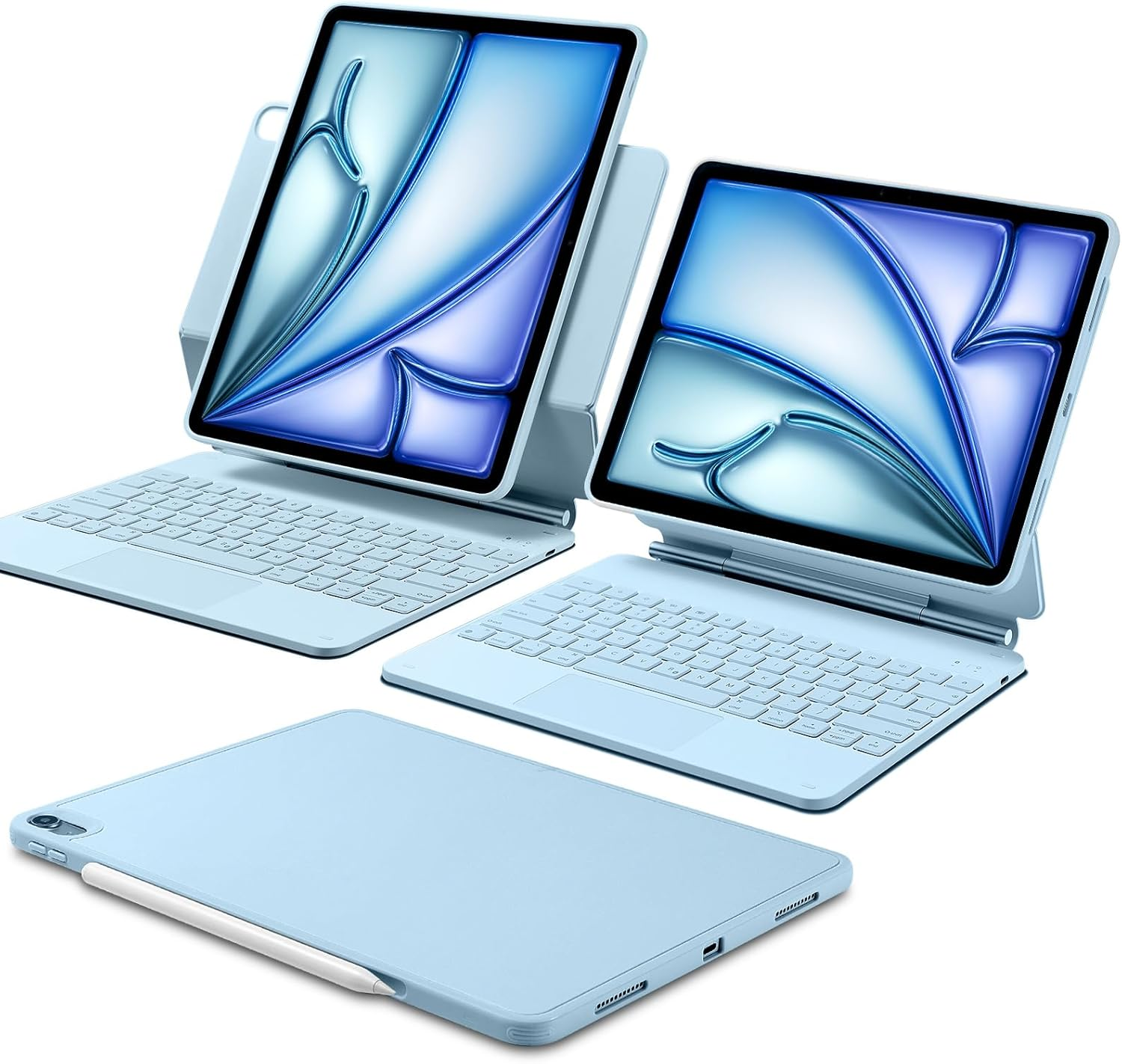 Upgrade Your iPad Air 13 Inch M2 2024 with a Sleek Keyboard and Protective Case-image