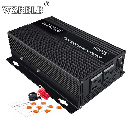 DC 12V Power Inverter 500W Pure Sine Wave Car Battery Supply Truck Camp